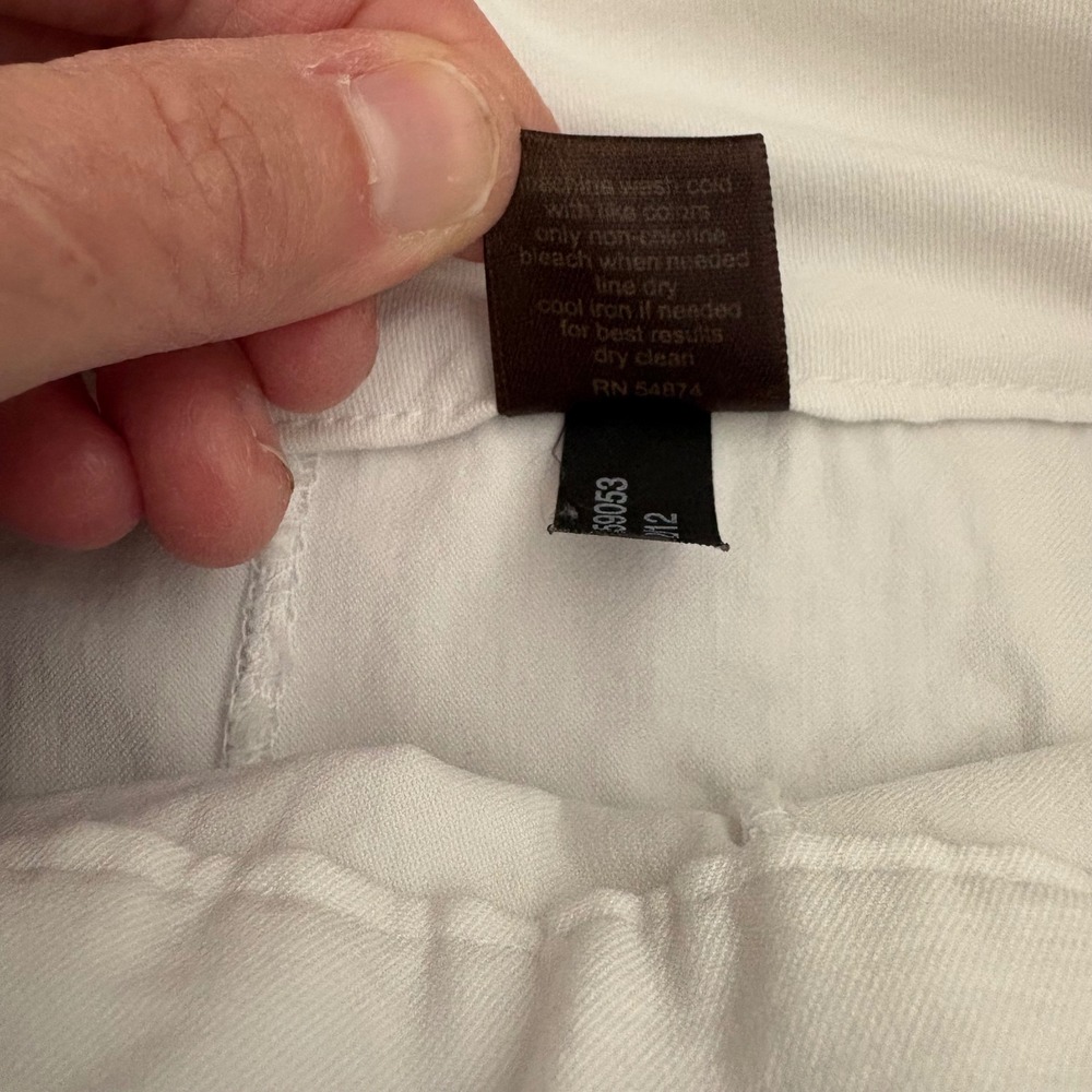 The Limited Exact Stretch White Cropped Capri Pants Size 8 Business Casual - Picture 4 of 8
